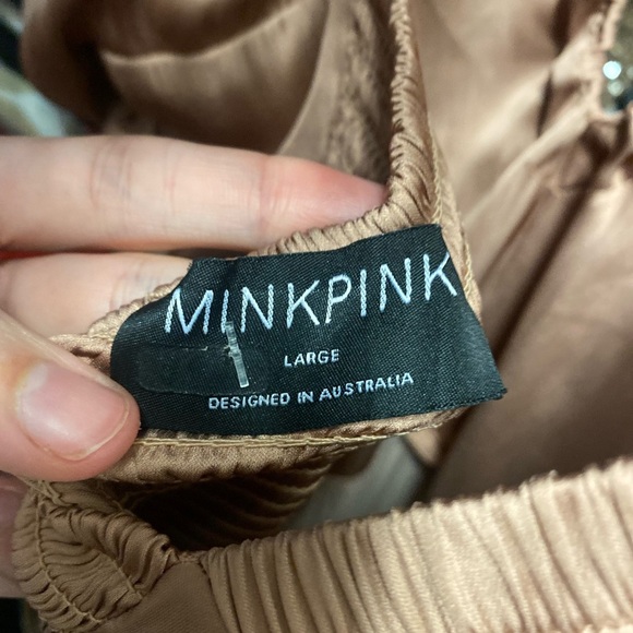 NWT MINKPINK Spencer Satin Tiered Mini Cocktail Dress Size Large - Picture 4 of 6
